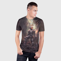 Мужская футболка 3D Slim Goblin Slayer darkness knight - фото 2