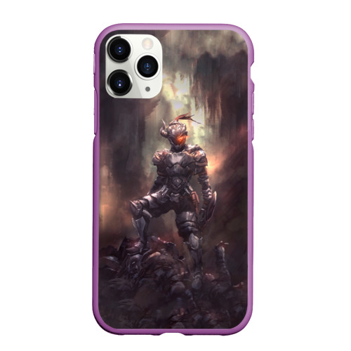 Чехол для iPhone 11 Pro Max матовый Goblin Slayer darkness knight, цвет фиолетовый