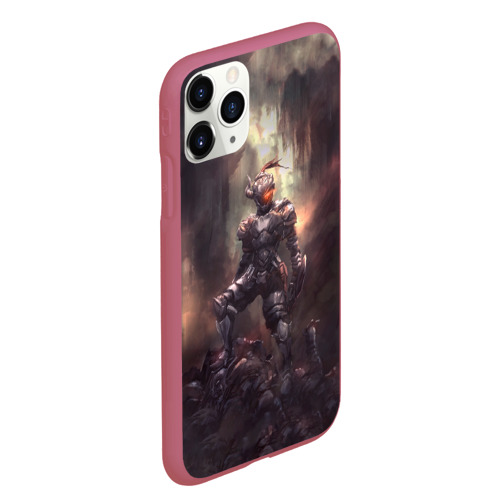 Чехол для iPhone 11 Pro Max матовый Goblin Slayer darkness knight, цвет малиновый - фото 3