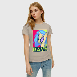 Женская футболка хлопок DJ Pon-3 rave - фото 2