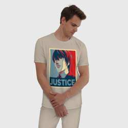 Мужская пижама хлопок Правосудие Ягами Лайта - фото 2