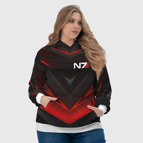 Женская толстовка 3D Mass Effect N7, цвет 3D печать - фото 6