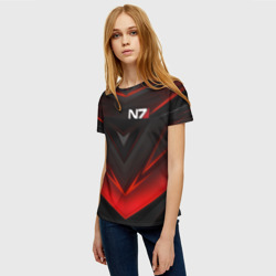 Женская футболка 3D Mass Effect N7 - фото 2