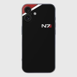 Чехол для iPhone 16 силиконовый с защитой камеры Mass Effect N7