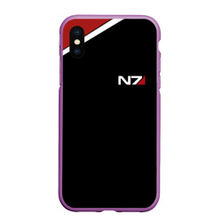 Чехол для iPhone XS Max матовый Mass Effect N7