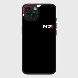 Чехол силиконовый для Apple iPhone 15 матовый Mass Effect N7