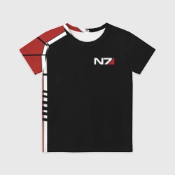 Детская футболка 3D Mass Effect N7