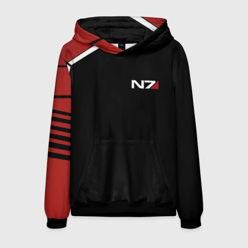 Мужская толстовка 3D Mass Effect N7