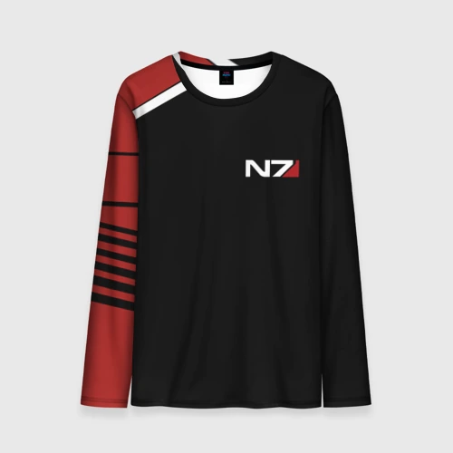 Мужской лонгслив 3D Mass Effect N7