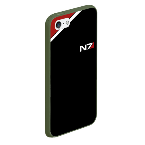 Чехол для iPhone 5/5S матовый Mass Effect N7, цвет темно-зеленый - фото 3