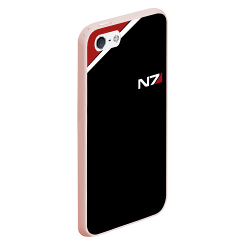 Чехол для iPhone 5/5S матовый Mass Effect N7, цвет светло-розовый - фото 3