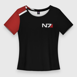 Женская футболка 3D Slim Mass Effect N7