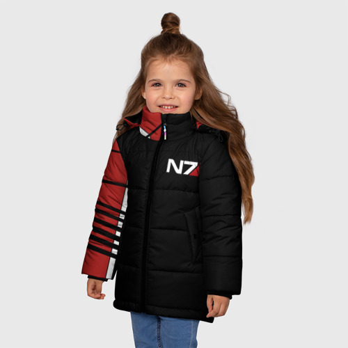 Зимняя куртка для девочек 3D Mass Effect N7 - фото 3