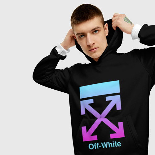 Мужская толстовка 3D Off-White Фото 01 Мужская толстовка 3D Off-White Фото 01