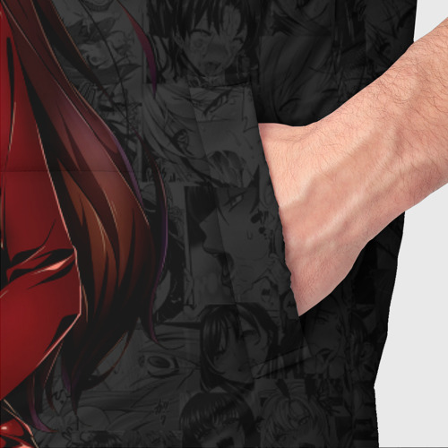 Мужской жилет утепленный 3D Anime Senpai 1, цвет красный - фото 6