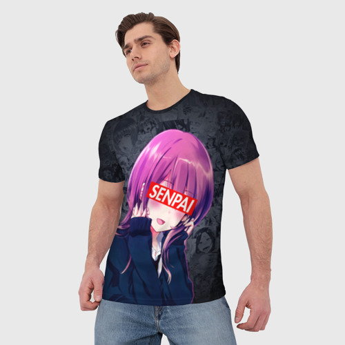 Мужская футболка 3D Anime Senpai 2, цвет 3D печать - фото 3