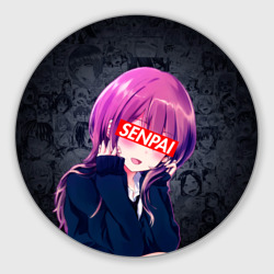 Круглый коврик для мышки Anime Senpai 2