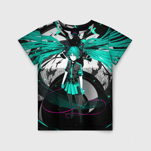 Детская футболка 3D Miku Hatsune Vocaloid, цвет 3D печать