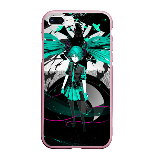 Чехол для iPhone 7Plus/8 Plus матовый Miku Hatsune Vocaloid, цвет розовый