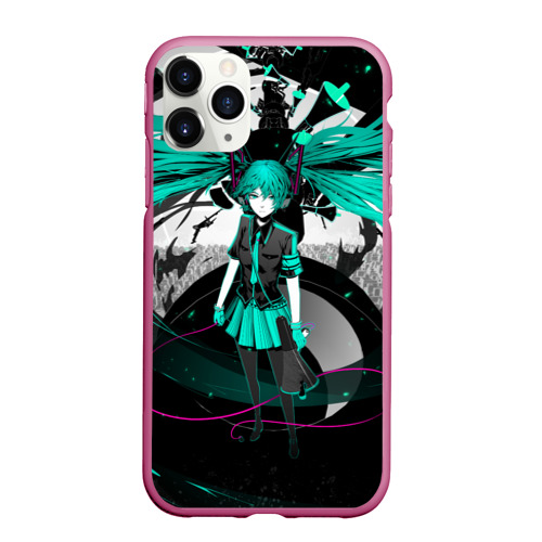 Чехол для iPhone 11 Pro Max матовый Miku Hatsune Vocaloid, цвет малиновый