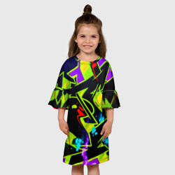 Детское платье 3D Кислотное Граффити - фото 2