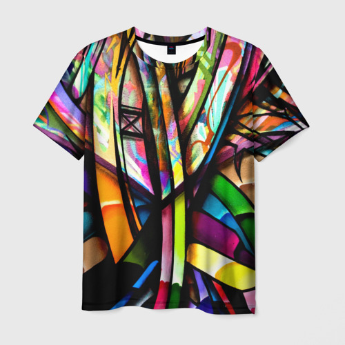 Мужская футболка 3D Красочное граффити, цвет 3D печать