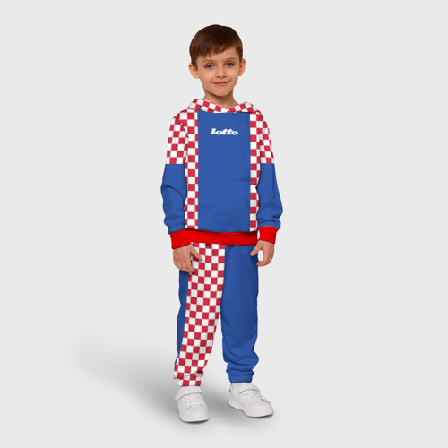 Детский костюм с толстовкой 3D Форма lotto, цвет красный - фото 3