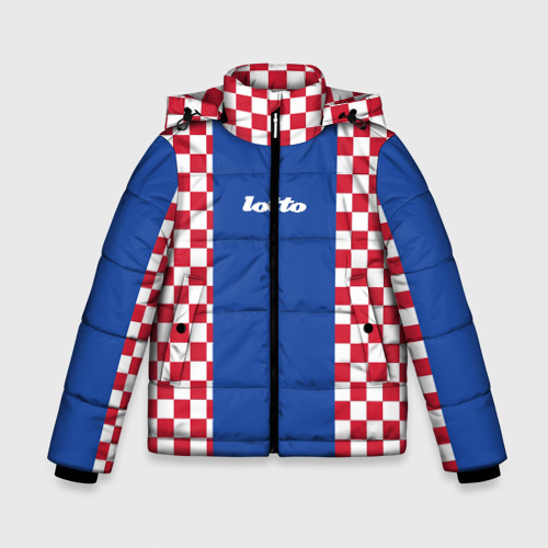 Зимняя куртка для мальчиков 3D с принтом Форма lotto, вид спереди #2