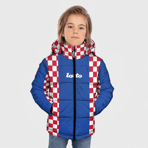 Зимняя куртка для мальчиков 3D с принтом Форма lotto, фото на моделе #1