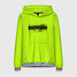 Мужская толстовка 3D Гранж салатовый