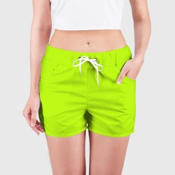 Женские шорты 3D Гранж салатовый брюки - фото 2
