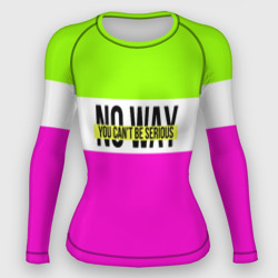 Женский рашгард 3D Serious зелено-розовый