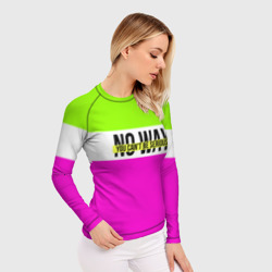 Женский рашгард 3D Serious зелено-розовый - фото 2