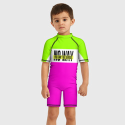 Детский купальный костюм 3D Serious зелено-розовый - фото 2