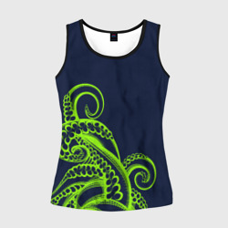 Женская майка 3D Кислотный осьминожка