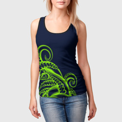 Женская майка 3D Кислотный осьминожка - фото 2