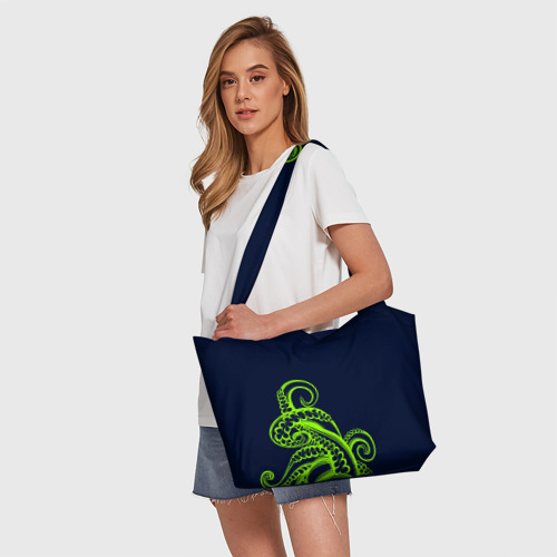 Пляжная сумка 3D Кислотный осьминожка - фото 5