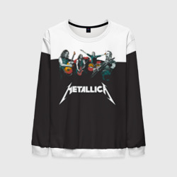 Мужской свитшот 3D Metallica black and white