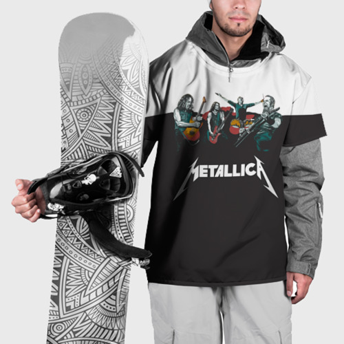 Накидка на куртку 3D Metallica black and white, цвет 3D печать