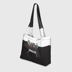 Пляжная сумка 3D Metallica black and white - фото 2