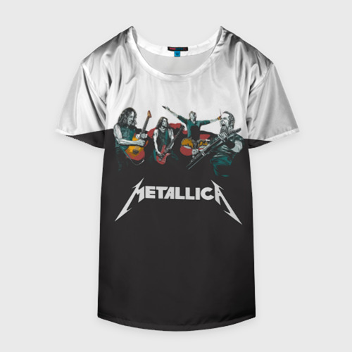 Накидка на куртку 3D Metallica black and white, цвет 3D печать - фото 4