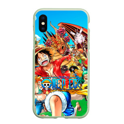 Чехол для iPhone XS Max матовый Куча мала One Piece