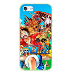 Чехол для iPhone 5/5S матовый Куча мала One Piece