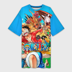Платье-футболка 3D Куча мала One Piece