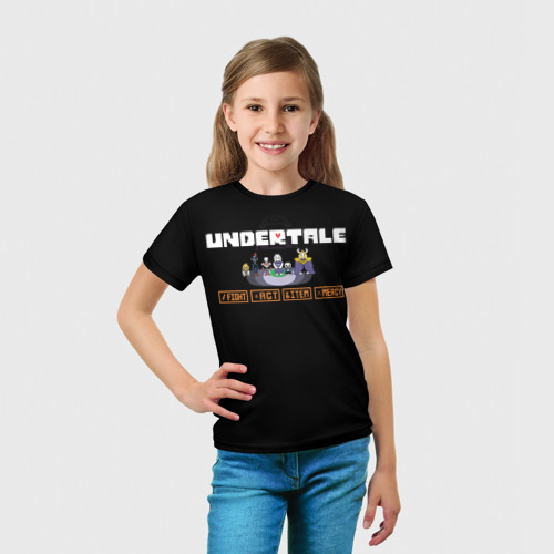 Детская футболка 3D Undertale, цвет 3D печать - фото 5