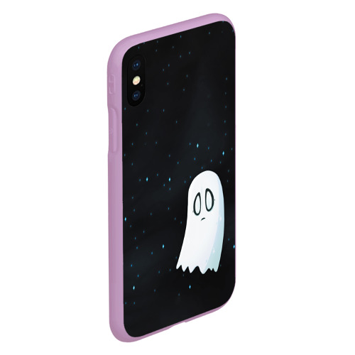 Чехол для iPhone XS Max матовый A Lonely Ghost, цвет сиреневый - фото 3