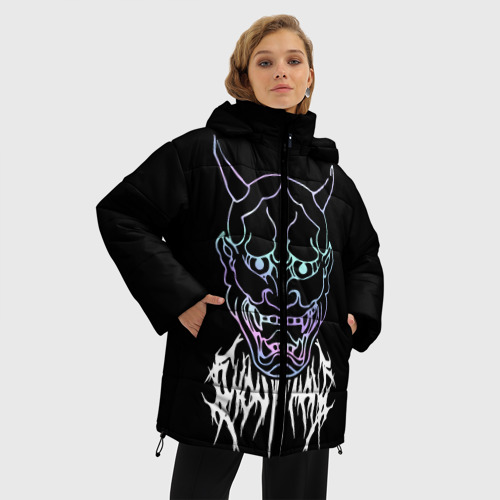 Женская зимняя куртка Oversize Ghostemane, цвет черный - фото 3