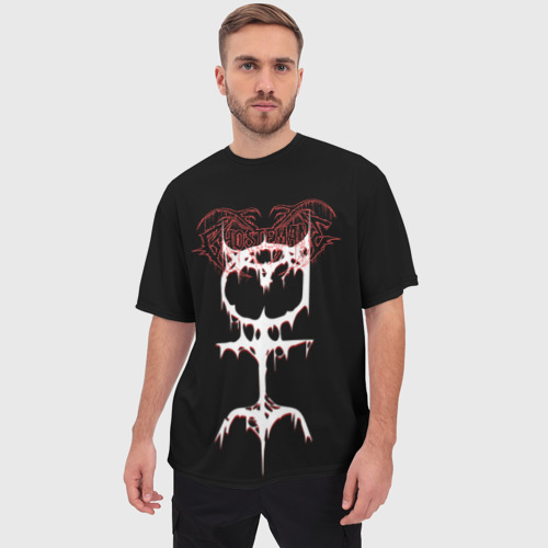 Мужская футболка oversize 3D Ghostemane sign, цвет 3D печать - фото 3