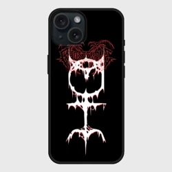 Чехол силиконовый для Apple iPhone 15 матовый Ghostemane sign