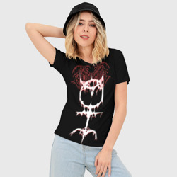 Женская футболка 3D Slim Ghostemane sign - фото 2